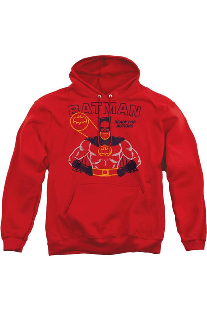 Gildan Batman Hooded Sweatshirt Red Small 2