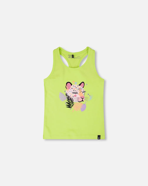Deux par Deux Tank Top Lime Green US 8 2
