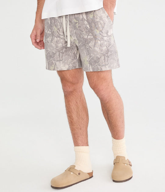 Aeropostale Cloud Soft Fleece Shorts Forest Camo Green XSmall 2