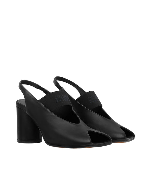 MM6 Maison Margiela Slingback Pumps Tabi Split Toe Black EU 39 3