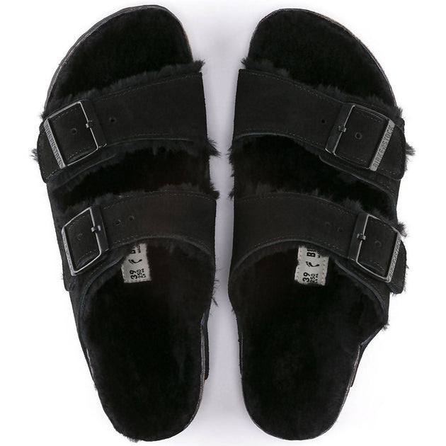 Birkenstock Arizona Fur Shearling Sandal Black 41 4