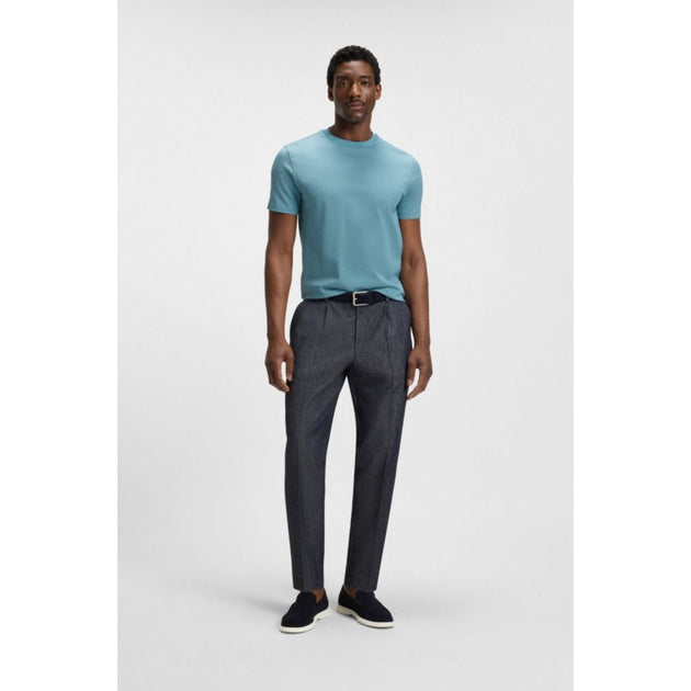 Boss Geometric-jacquard T-shirt Blue Small 3