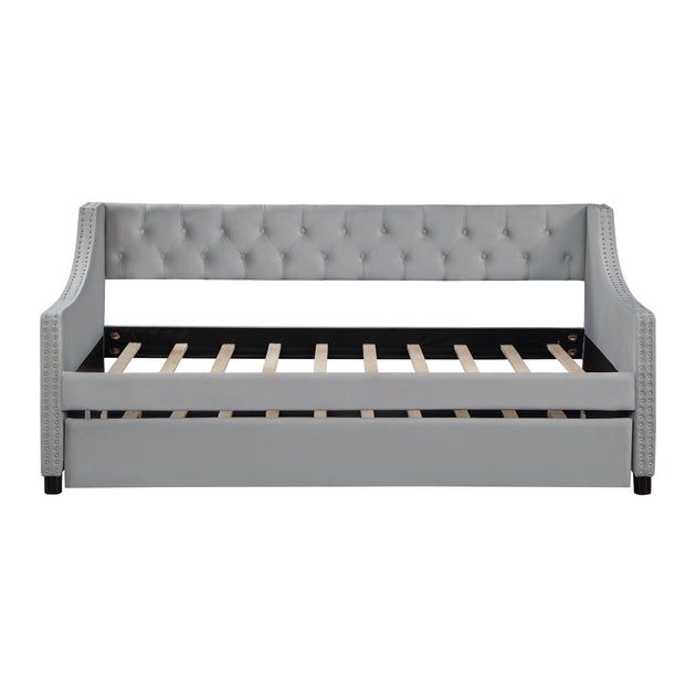 Streamdale Twin Daybed with Trundle Gray 2