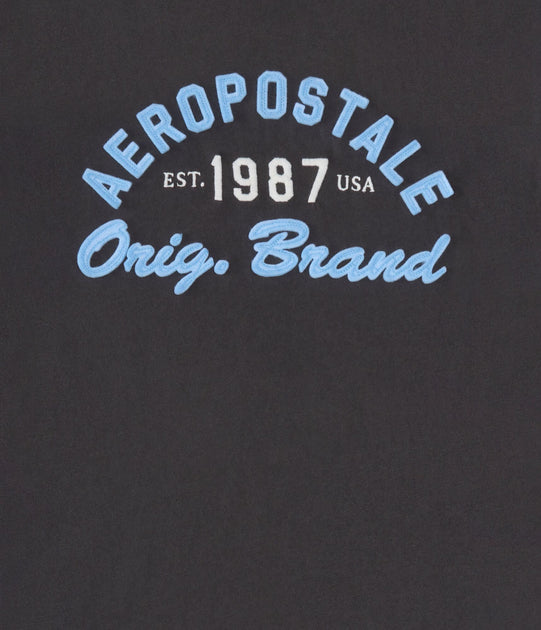 Aeropostale 1987 Applique Graphic Tee Black Medium 3