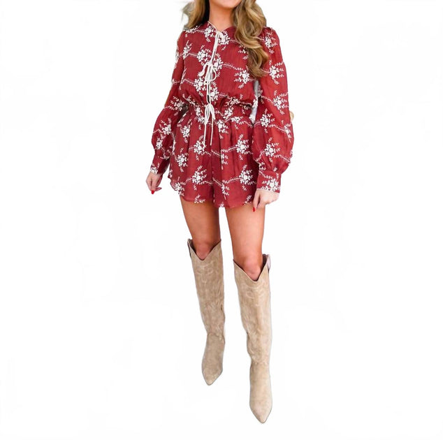 ENDLESS BLU Romper Red Large 2
