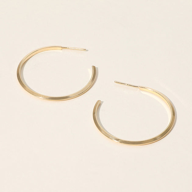 FASHNZFAB Hoop Earrings Silver 0.9 inch 4