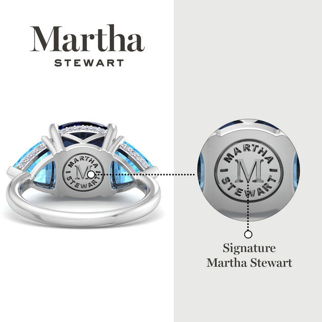 Martha Stewart Three Stone Ring Multi US 9 7