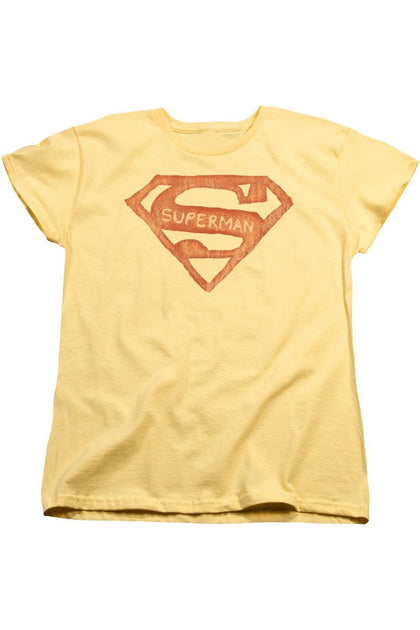 T-shirt Gildan Superman Rough Shield Jaune Medium 2