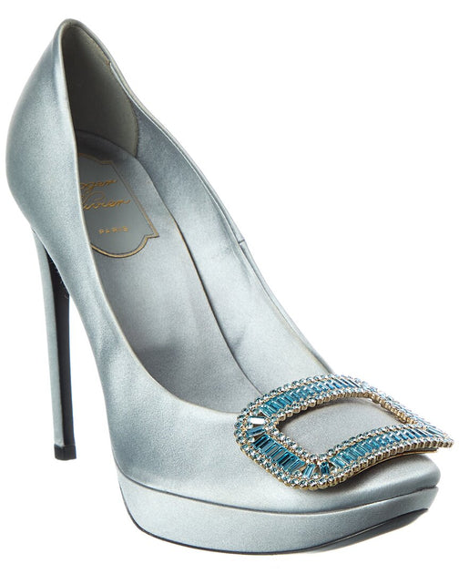 Roger Vivier Satin Pump Blue EU 37 2
