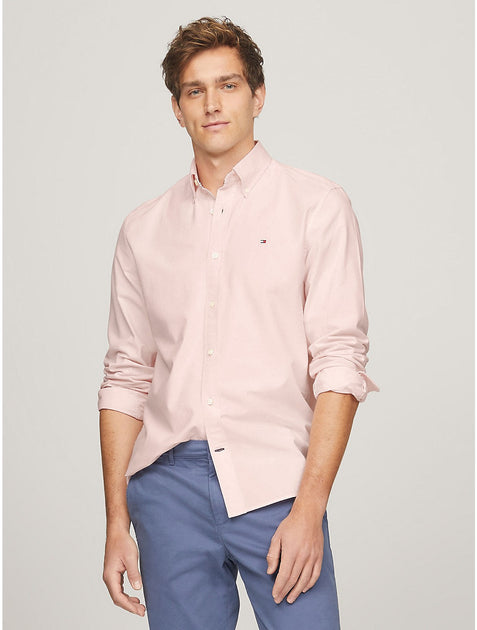 tommy hilfiger dress shirt Men's Regular Fit THFlex - Blue EVERY DAY STYLE Tommy Hilfiger Regular Fit linen