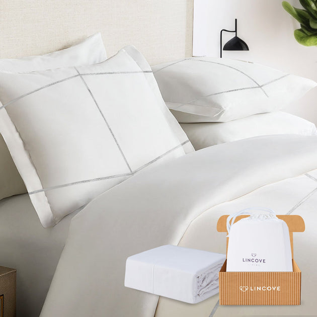 Lincove Sofia Duvet Cover Set White 2