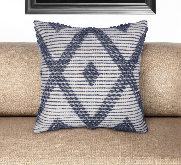 Hivvago Throw Pillow Blue 20in 2