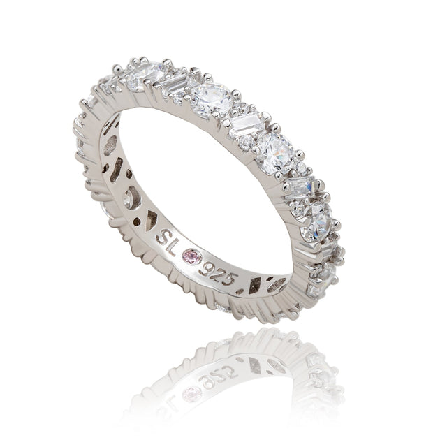 Suzy Levian Eternity Band Silver US 5 3