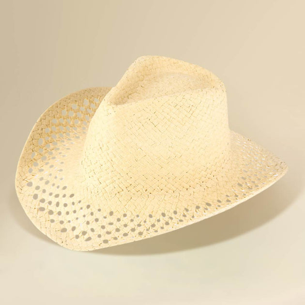 FASHNZFAB Woven Summer Fedora Sun Hat Beige 2