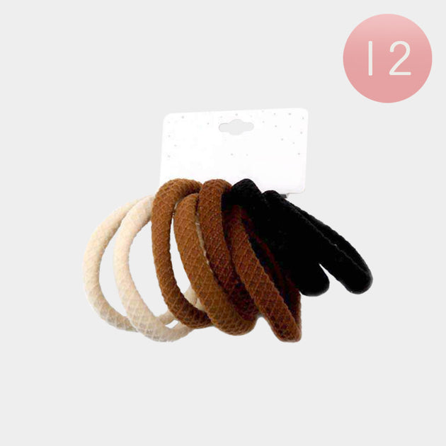 FASHNZFAB Classic Elastic Hairband Set Black 2