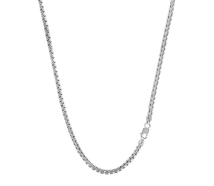 Donatello Gian Sterling Silver Round Box Necklace Silver 2