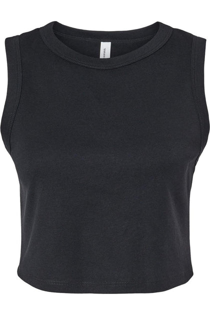 BELLA + CANVAS Damen Micro Rib Muscle Crop Tank - Schwarz, XLarge 2