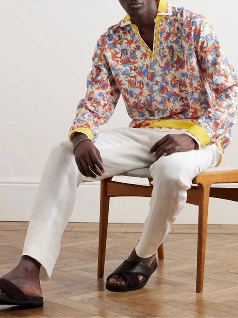 Orlebar Brown Ridley Linen Shirt Multi Medium 3