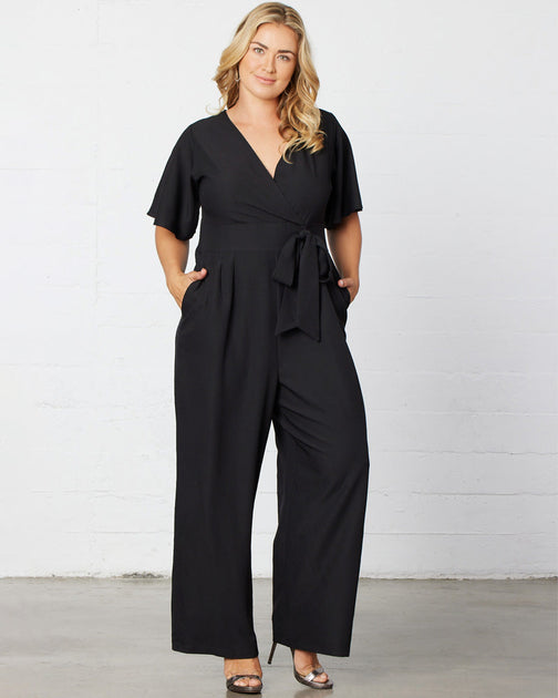 Kiyonna Charisma Crepe Jumpsuit Multi 1X 2