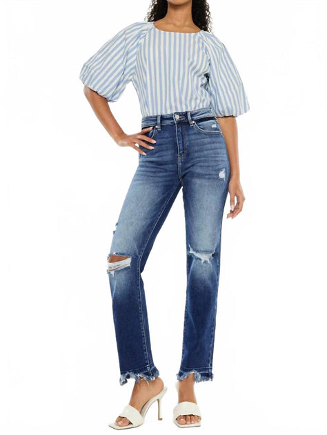 KanCan High Rise Slim Straight Jeans Blue 31 4