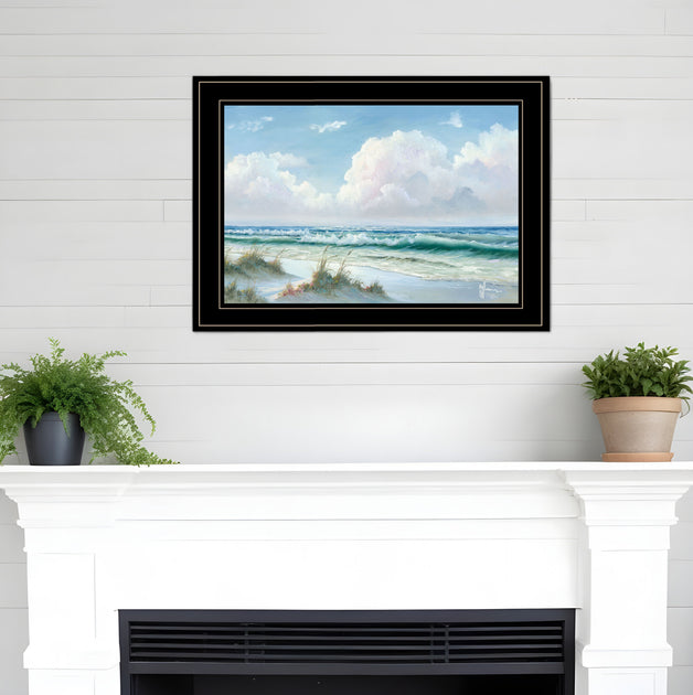 Hivvago Beach 8 Framed Print Wall Art Black 2
