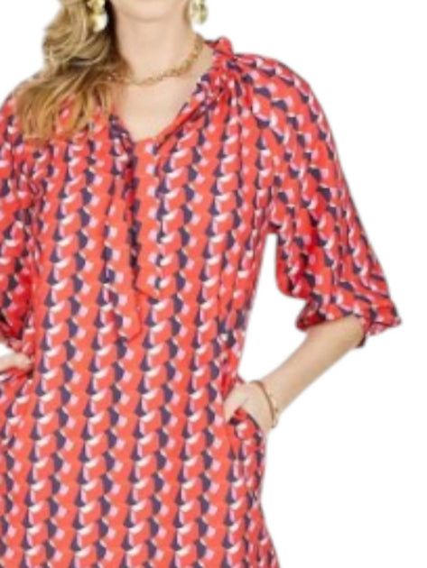 Jade Ruched Neck Dress Pink XLarge 3
