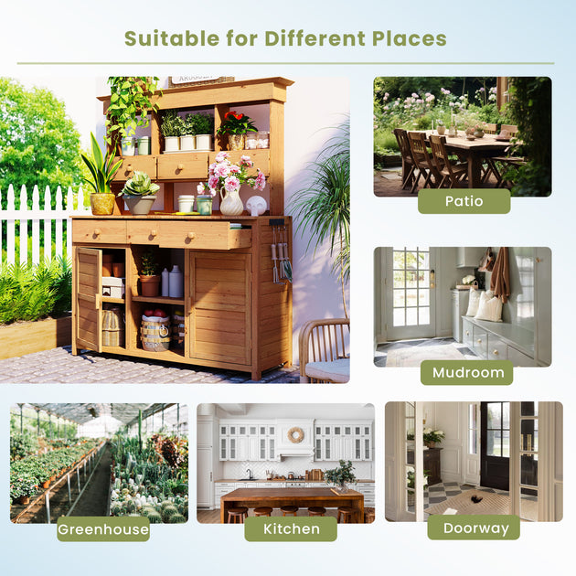Streamdale Garden Potting Bench Brown 5