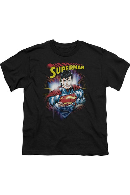 Gildan Superman Glam Short Sleeve T-Shirt Black Small 2