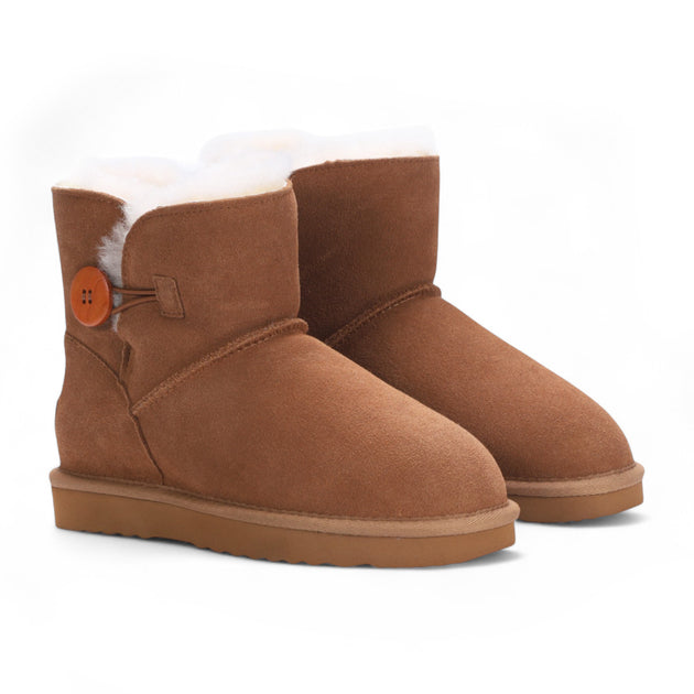 Infinity Sheepskin Ankle Bootie Brown EU 41 4