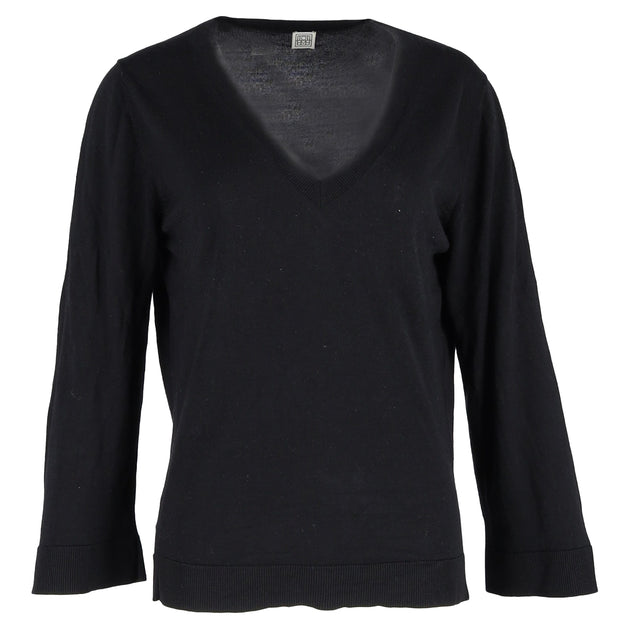 Toteme V-neck Sweater Black S 2