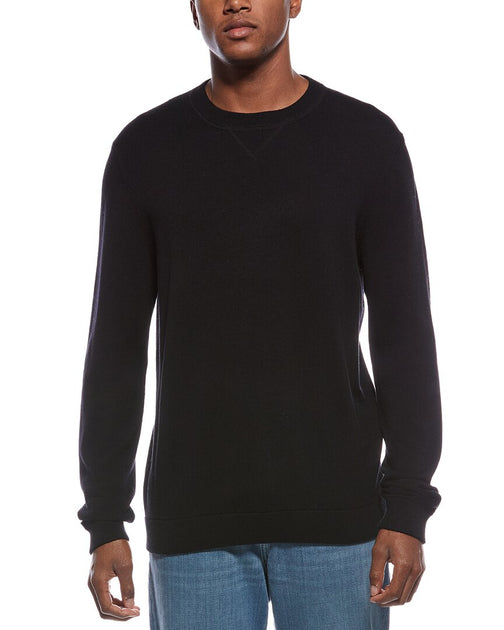Kier+J Wool-Blend Crewneck Sweatshirt Black Large 3