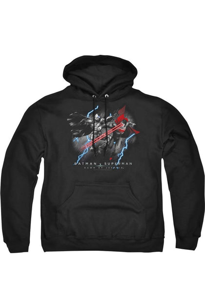 Gildan Batman V Superman Lightning V Heat Vision Hoodie Black Large 2