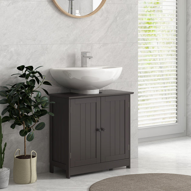 Hivvago Bathroom Vanity Storage Cabinet Rustic Brown 6