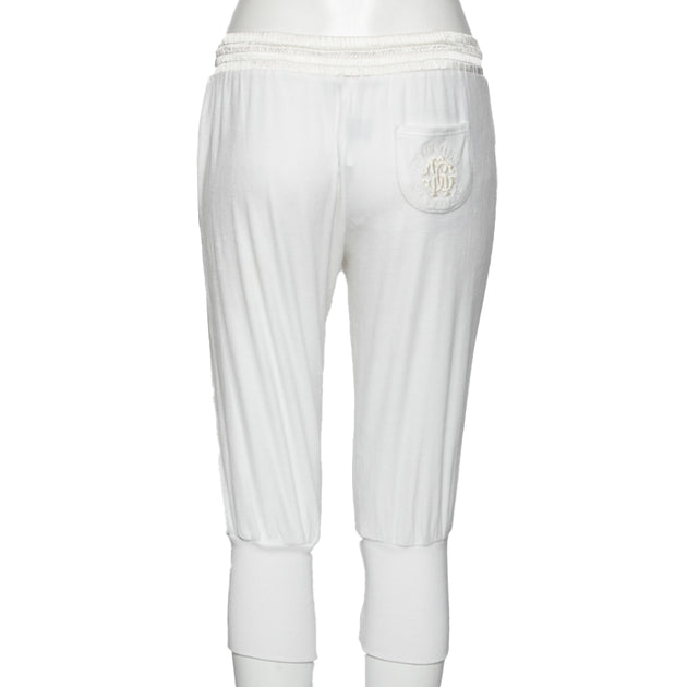 Roberto Cavalli Cropped Joggers White Medium 4
