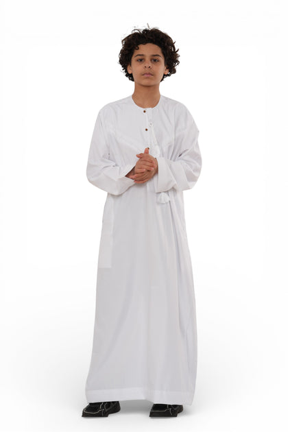 Thobe Marocain pour Garçons Blanc 6+ Ans 4