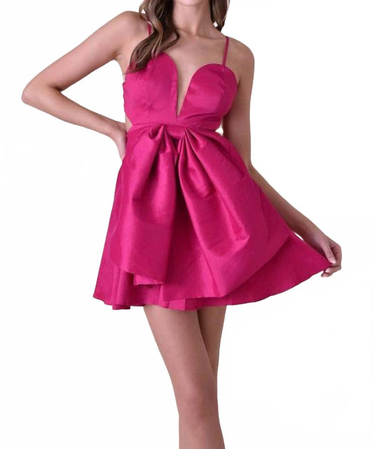 Cason Couture La Robe Mini Camille Bow 2