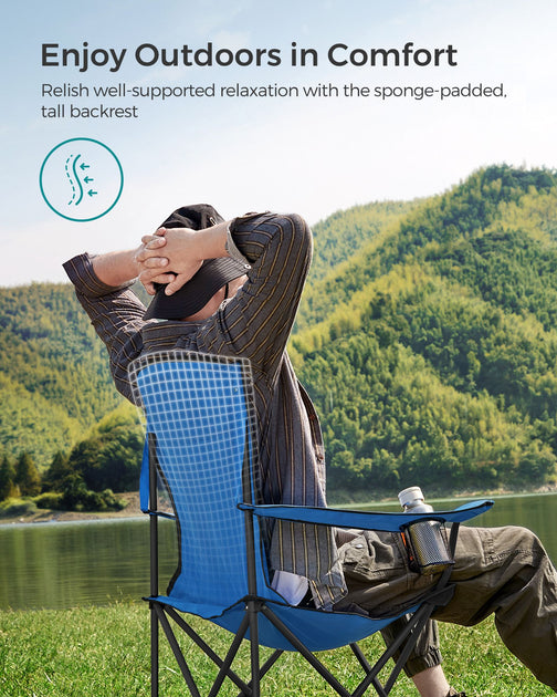 Hivvago Folding Camping Chair Blue and Black 4
