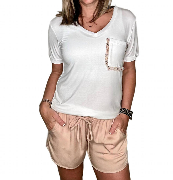 POL Bailey Detailed Pocket Top White Large 2