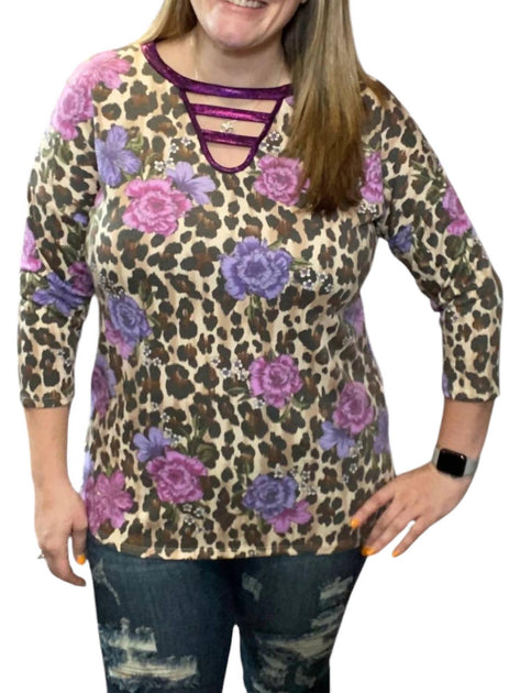 Honeyme Spliced Long Sleeve Tee Multi Small 2