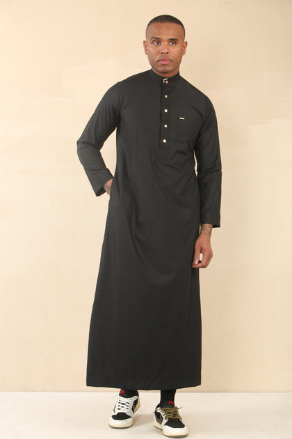 Unbranded Thobe Robe Black Medium 3
