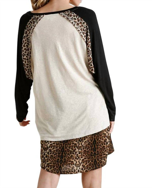Umgee Leopard Knot Top Beige XLarge 4