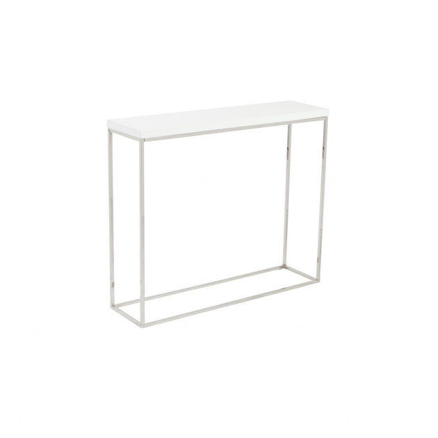 Hivvago 35in Console Table White 4