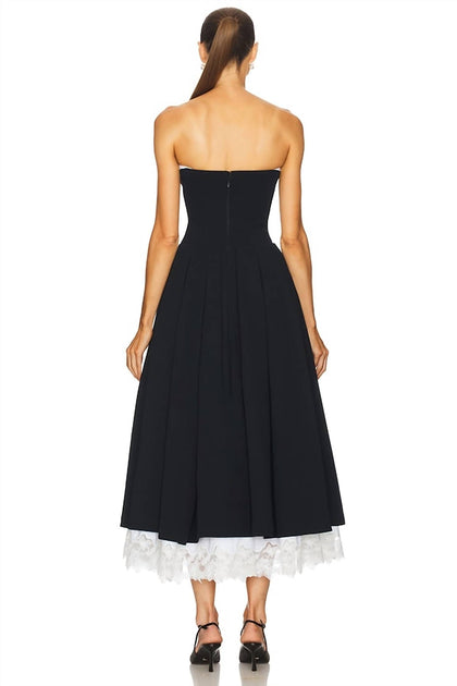Helsa The Finale Midi Dress Black Small 4