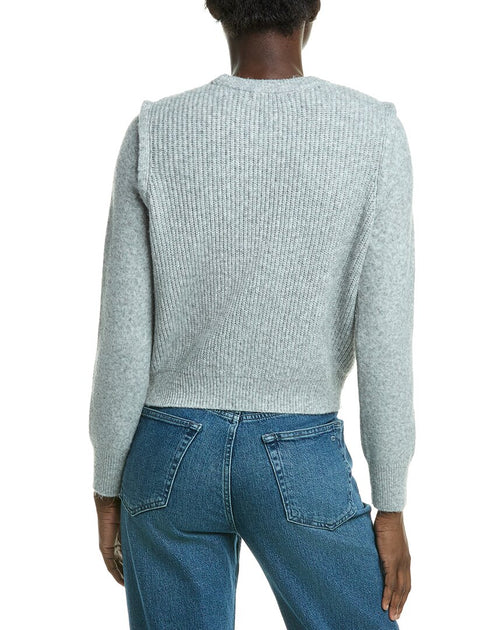 Design History Cable Knit Wool-Blend Sweater Grey Medium 3