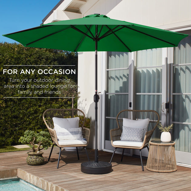 Best Choice Products 10ft Outdoor Steel Market Patio Umbrella W/ Crank, Tilt Push Button, 6 Ribs