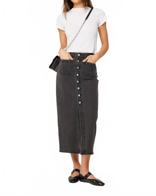 Rolla's Sailor Denim Midi Skirt Grey 26 3