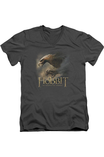 Gildan The Hobbit Great Eagle V-Neck T-Shirt Green Large 2