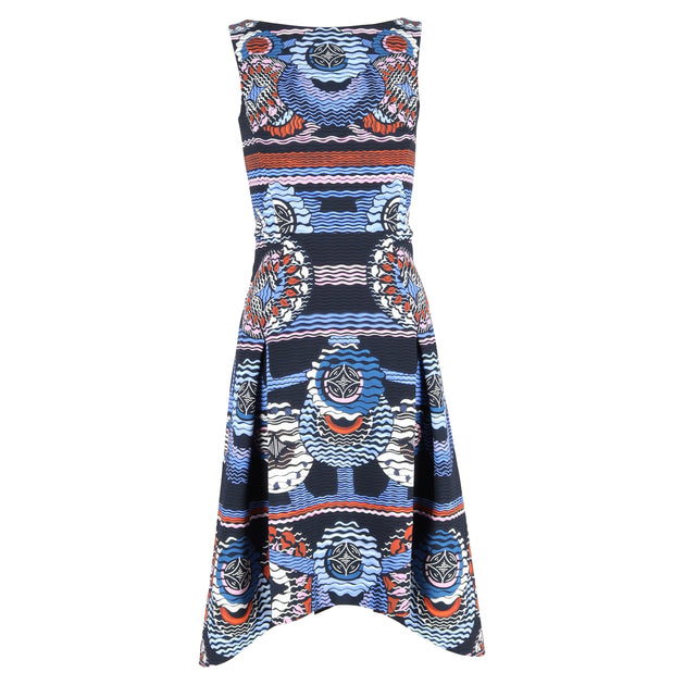 Peter Pilotto Printed Midi Flared Dress Multicolor UK 10 2