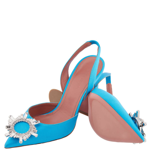 Amina Muaddi Begum Slingback Pumps Blue US 6 3