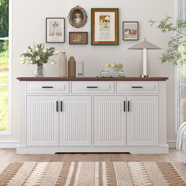 Streamdale 63in Fluted Sideboard White 3